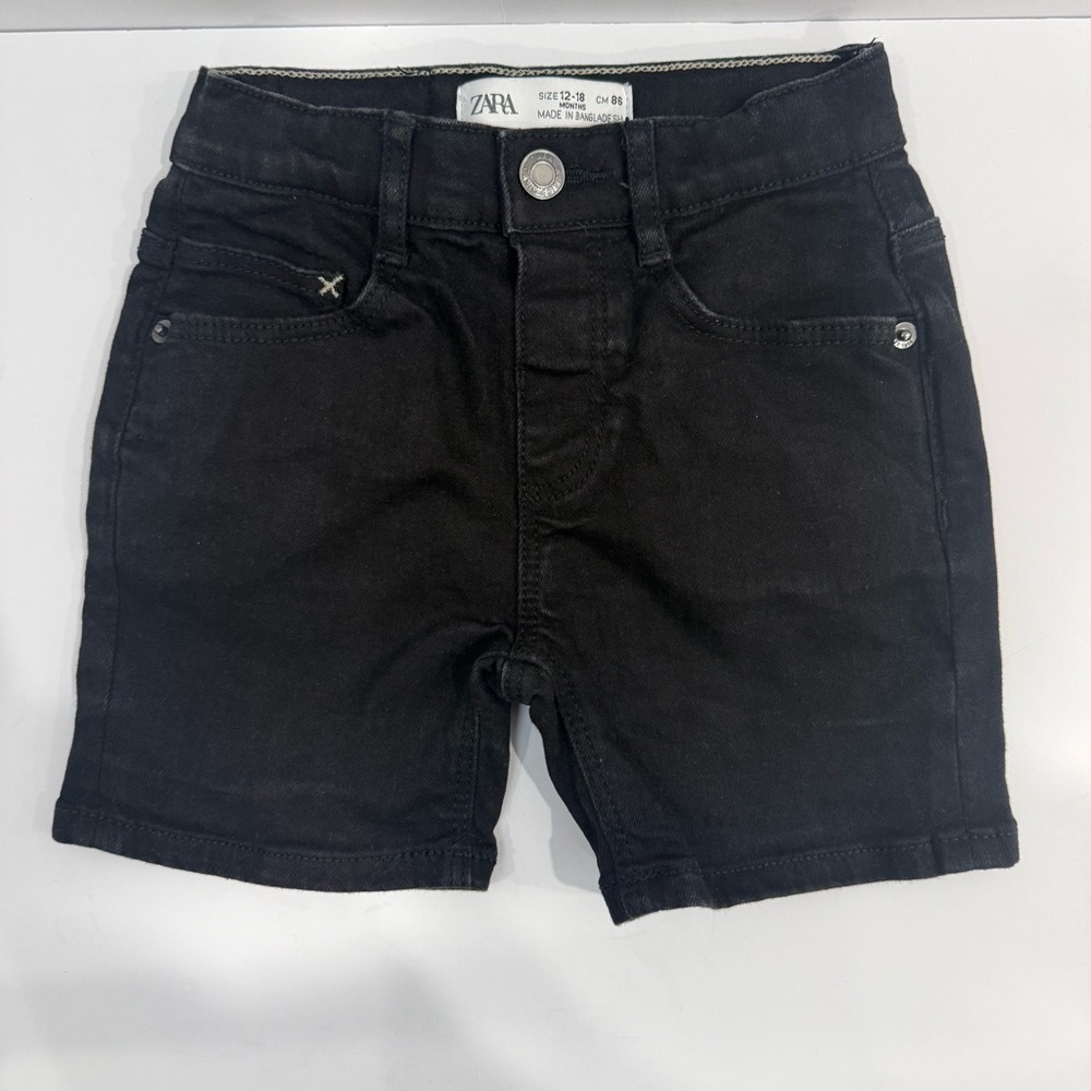 Zara Kids Black Denim Shorts